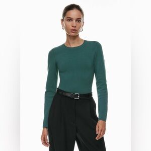 Babaton Sculpt Knit Crew Longsleeve Green